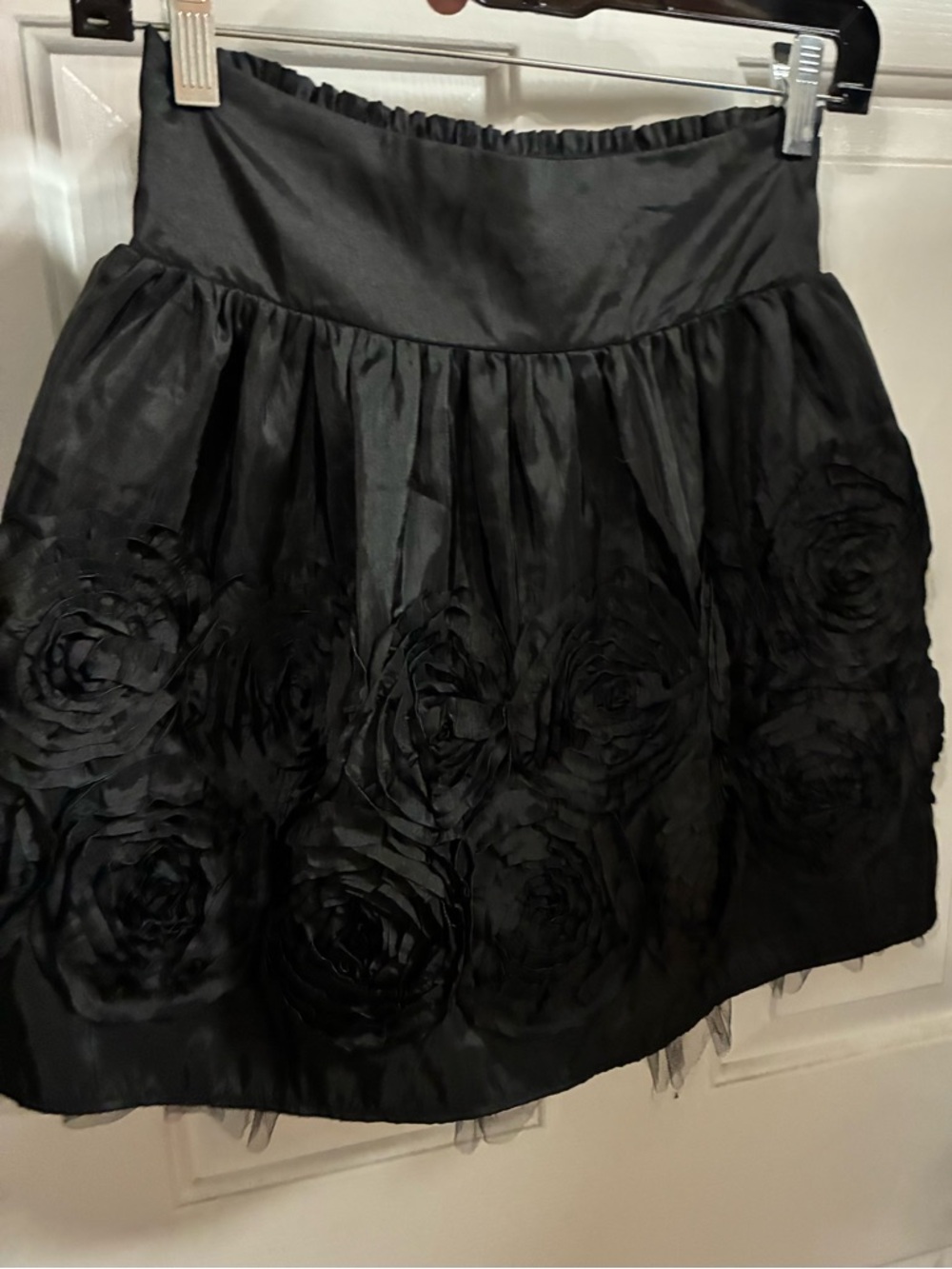 Candie's Black Rosette Skater Skirt
